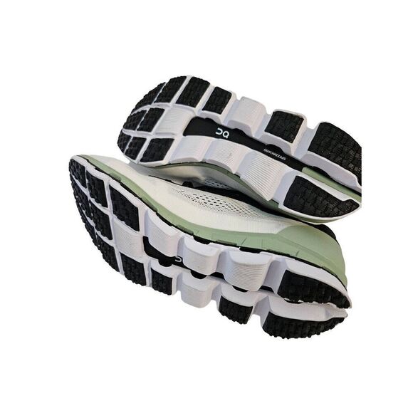 On Running On Cloud white, black and green running shoes. Size 10.5. - Picture 4 of 6